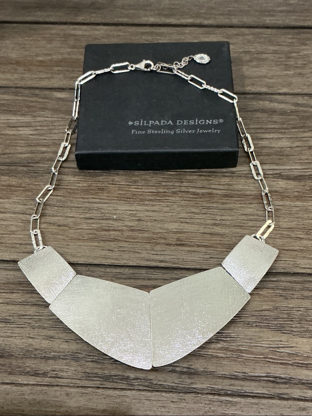Silpada Sterling Silver Geometric Statement Necklace - Silver